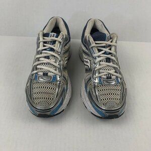 Saucony Womens ProGrid Jazz 14 10093-1 White / Blue Running Shoes Sneakers Sz 6